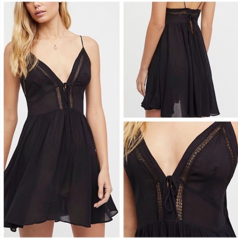 Free People First Love Fit and Flare Crochet Dress